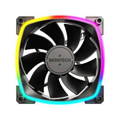 Комплект вентиляторов для корпуса Montech RX120 PWM Reverse 3 in 1 Pack [120 мм, 1600 об/мин, 59 CFM, 27 dBA, PWM]