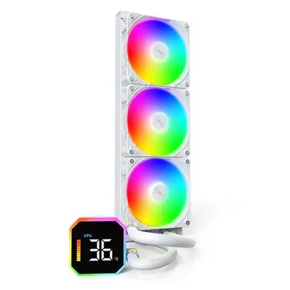 Система охлаждения Montech HyperFlow Digital 360 (W) [120 мм, 2200 об/мин, 36.25 dBA, 4 pin]