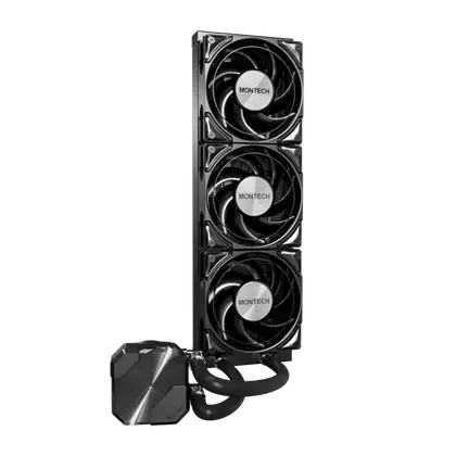 Водяное охлаждение для CPU Montech HyperFlow Silent 360 (B) TDP 350W 3x120 115x-1851/AM3-AM5 Black