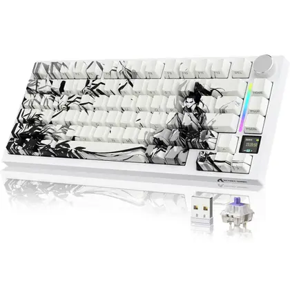 Клавиатура Attack Shark X820 Ultra Dark Warrior [Механическая, беспроводная, клавиш - 80, подсветка]