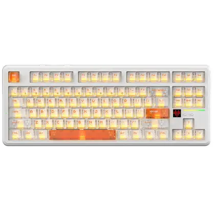 Клавиатура Attack Shark X87Ultra Ice Orange [Механическая, беспроводная, клавиш - 87, подсветка, Оранжевый]