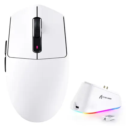 Мышь Attack Shark G3 PRO White [беспроводная, светодиодная, 25000 DPI, 1000 Гц, белая]