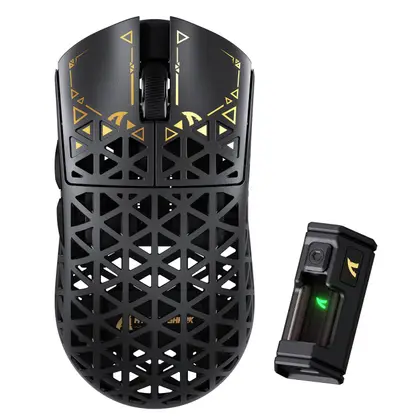 Мышь Attack Shark R5 Ultra Black, PAW3950MAX, 42000 DPI, 2.4/BT/Wired, 100 Million Clicks, 39±3g