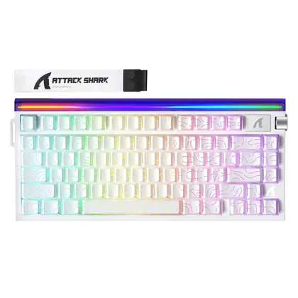 Клавиатура Attack Shark R85 HE White Contour [Магнитная, проводная, клавиш - 79, подсветка, белая]