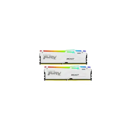 Комплект оперативной памяти Kingston FURY Beast White RGB (KF560C30BWEAK2-32) [32 ГБ, DDR 5, 6000 МГц, 1.4 В, подсветка, KIT]