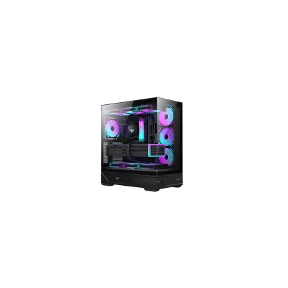 Корпус HuntKey MVP Destiny [Midi Tower, 4x 120 мм ARGB, Черный]