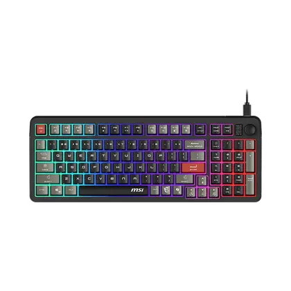 Клавиатура MSI FORGE GK110 [Мембранная, проводная, клавиш - 98, подсветка, черная]