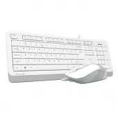Клавиатура+мышь A4Tech Fstyler F1010 [Мембранная, проводная, клавиш - 104, белая]