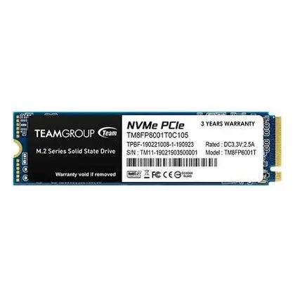 Твердотельный накопитель SSD Team Group MP33 256Gb, M.2, NVMe 1.3, 1600/1000 MB/s (TM8FP6256G0C101)