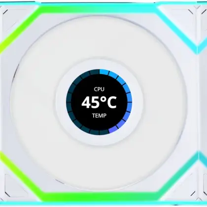 Комплект вентиляторов для корпуса Lian Li Uni Fan SL Wireless LCD 20 ARGB Reverse Blade, White (12RSLLCD1W3W)