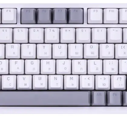 Клавиатура Ajazz AK820, White, Red Switches (AK820 RED SWITCH WHITE BACKLIT (GRAY-WHITE))