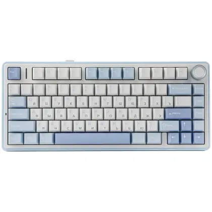 Клавиатура AULA F75, Gray Wood V3 (F75 White+Blue+Purple)