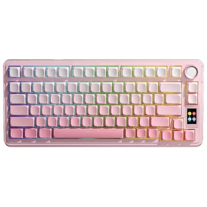 Клавиатура AULA S75 Pro Pink, Gray wood switch (S75 Pro Pink)