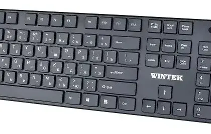 Клавиатура беспроводная Wintek WS-KB-8203, рус/англ/каз, чёрная (WS-KB-8203)