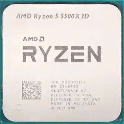Процессор CPU AMD Ryzen 5 5500X3D, 3.0GHz (Vermeer, 4.0), 6C/12T, oem (100-000001504)