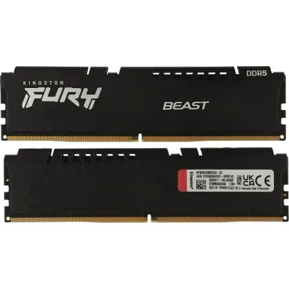 Оперативная память Kingston Fury Beast (AMD+Intel), DIMM DDR5 32 GB kit (2x16GB) <6000MHz> (KF560C36BBE2K2-32)