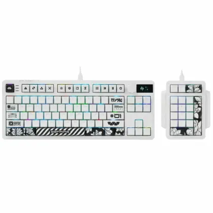 Клавиатура проводная Дарк Проджект KD87A + Numpad g3ms Moonstone White (DP-KD-87A-000102-GMS)