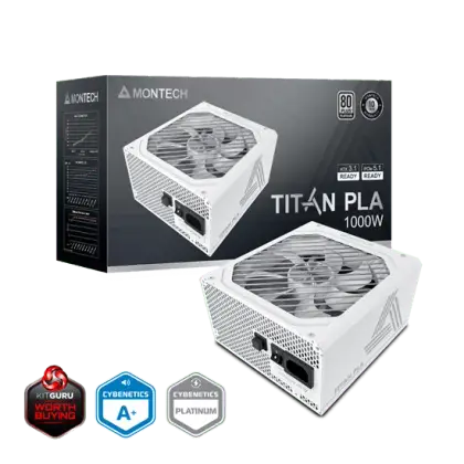 Блок питания Montech 1000W, TITAN PLA 1000W, Белый (TITAN PLA 1000W)