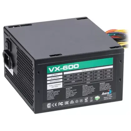 Блок питания ATX 600W AeroCool VX PLUS Stealth 600 (VX PLUS STEALTH 600)