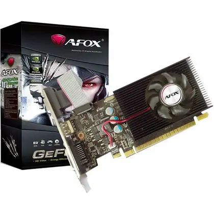 Видеокарта NVIDIA, 4 GB, Afox GT 730, DVI/HDMI/D-Sub, GDDR3/128bit, +LP (AF730-4096D3L6)