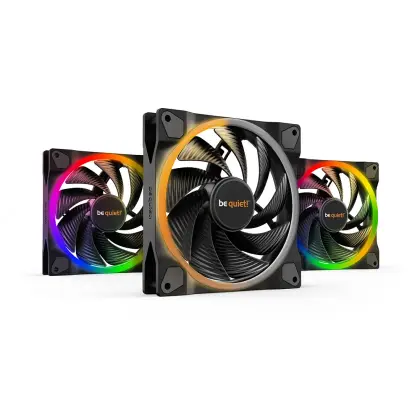 Вентилятор для компьютерного корпуса Bequiet! Light Wings 140mm PWM high-speed ARGB Triple-Pack (BL079)