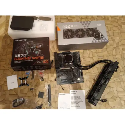 Комплект AMD 7800x3D+X870+360 процессор материнка водяное охлаждение