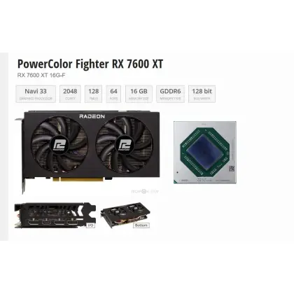 AMD RX7600XT 16GB PowerColor