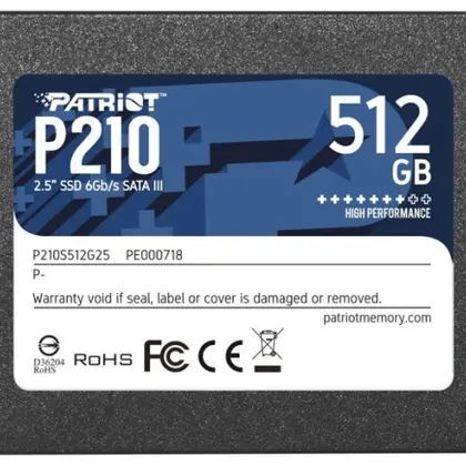 Диск SSD 2.5" 512Gb Patriot P210, P210S512G25