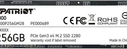 Диск SSD M.2 PCI-E 256Gb Patriot P300, P300P256GM28
