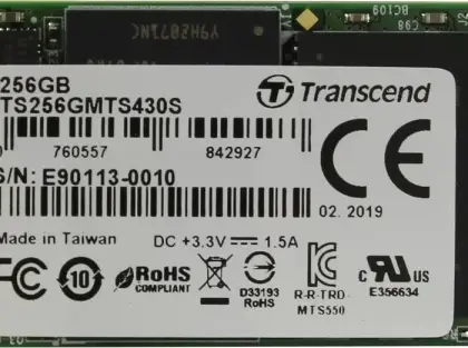 Диск SSD M.2 SATA 256Gb Transcend 430S, TS256GMTS430S