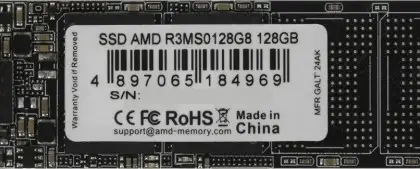 Диск SSD M.2 SATA 128Gb AMD Radeon R3 Series, R3MS0128G8