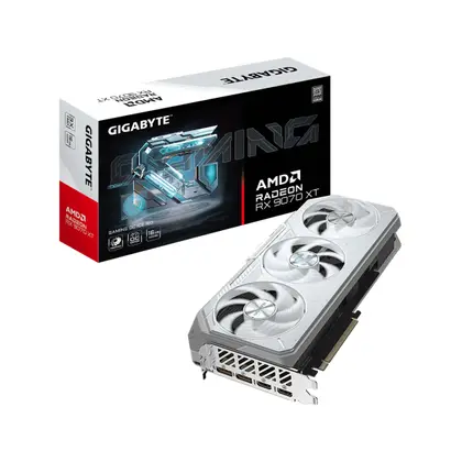 Видеокарта Gigabyte RX 9070 XT GAMING OC ICE 16G, GV-R907XGAMINGOCICE-16GD
