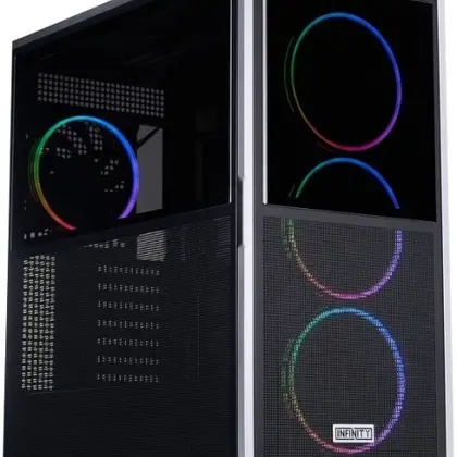 Корпус 1stPlayer Infinity IF8 ARGB Black, IF8-BK-4FO7-14