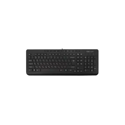 Клавиатура USB, Delux DLK-02UB, Черный