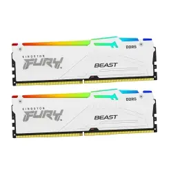 Комплект модулей памяти Kingston Fury Beast RGB (AMD+Intel), KF556C36BWEAK2-32, DDR5, 32 GB, white