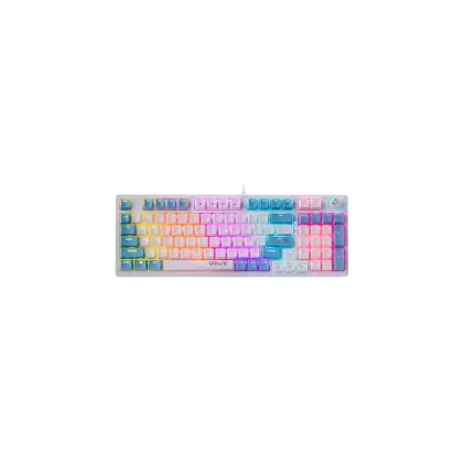 Клавиатура USB, Defender Hawk GK-418 RU, white/blue, (45421)