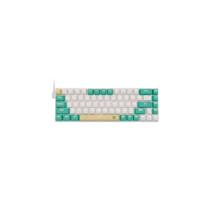 Клавиатура USB, Defender Vexx Pro GK-084 RU, Белый-зеленый, (45084)