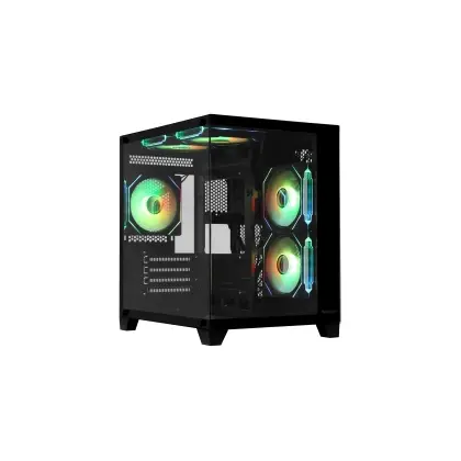 Case mini ITX mini tower Huntkey, S900 (без БП), black
