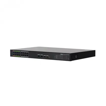 Коммутатор Dahua LR2218-16ET-240 L2/16x10/100,2x1G(RJ45)+2x1G(SFP) combo/16 PoE,240W,802.3af/at/Hi-PoE DH-LR2218-16ET-240