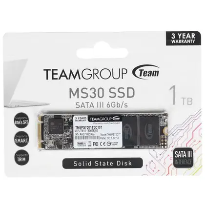 SSD накопитель TEAMGROUP MS30 1TB M.2 2280/SATA/530MB/s Read/480MB/s Write TM8PS7001T0C101
