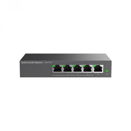 Коммутатор Grandstream GWN7700P Unmanaged/5x1GbE/RJ45/4xPoE+ (60W)