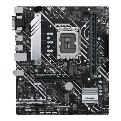 Материнская плата ASUS PRIME H610M-A D4-CSM LGA1700/Intel H610/2xDDR4/2xM.2/1xPCI-E x16, Micro-ATX