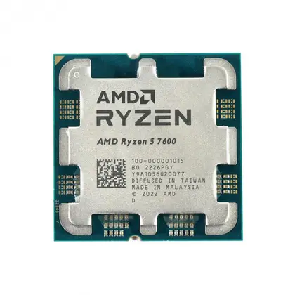 Процессор AMD Ryzen 5 7600 7000 Series AM5/6C/12T/3.8GHz Base/5.1GHz Max/32MB/OEM