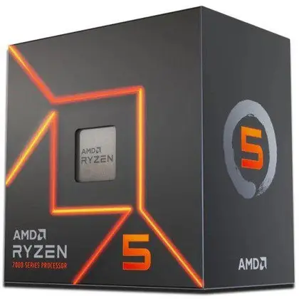 Процессор AMD Ryzen 5 7600 7000 Series AM5/6C/12T/3.8GHz Base/5.1GHz Max/32MB/BOX