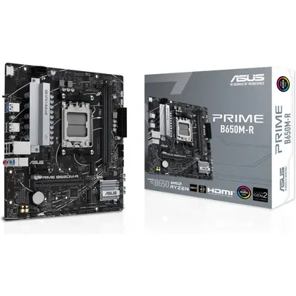 Материнская плата ASUS PRIME B650M-R AM5/AMD B650/2xDDR5/2xM.2/1xPCI-E x16, Micro-ATX