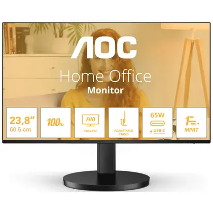 Монитор AOC 27B3CF2 27" IPS/1920×1080/100Hz/1ms (MPRT)/USB-C (PD 65W)/HDMI 1.4/USB 3.2 x2/3.5mm 27B3CF2