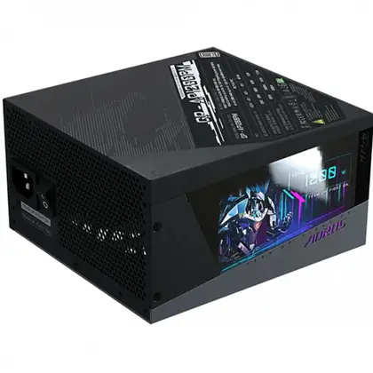 Модульный Блок Питания Gigabyte AORUS P1200W 80+ PLATINUM, with APFC, 140mm Double ball bearing Fan, BOX