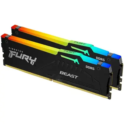Оперативная память Kingston Fury Beast Black RGB 32GB (2x16GB) DDR5/5600MHz/DIMM/CL36 KF556C36BBEAK2-32