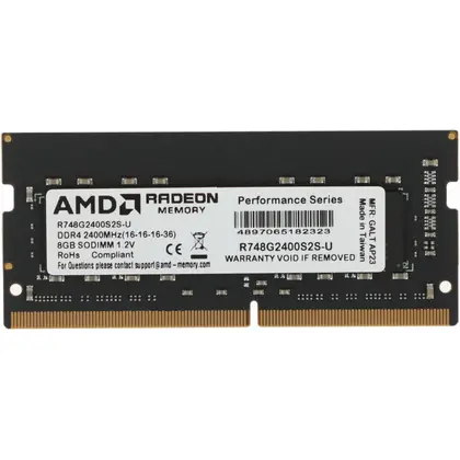 Оперативная память для ноутбука AMD Radeon R7 8GB DDR4/2400MHz/SO-DIMM R748G2400S2S-U