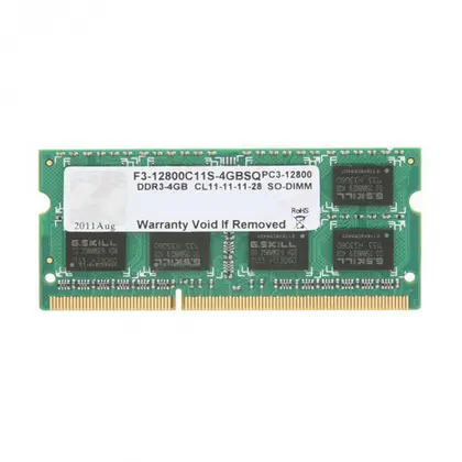 Оперативная память для ноутбука G.Skill 4GB DDR3/1600MHz/SO-DIMM/CL11 F3-12800CL11S-4GBSQ